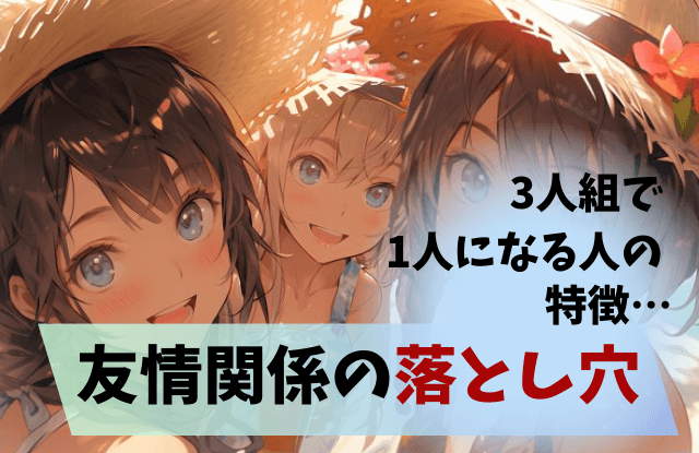 3人組で1人になる人の特徴,3人組で1人,仲間外れ,孤立