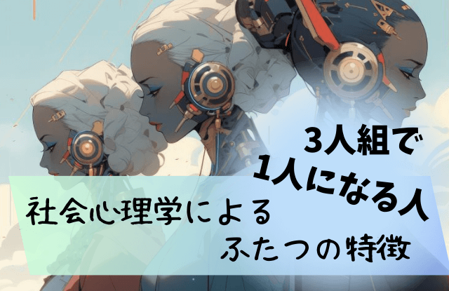 3人組で1人になる人の特徴,3人組で1人,仲間外れ,孤立