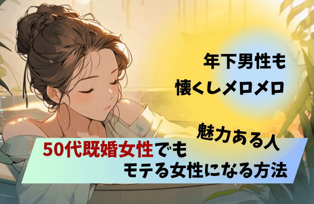 50代既婚女性でも魅力ある人の特徴とモテる理由は？年下男性も惹かれる女性になる方法 女めんどくさい、なぜ